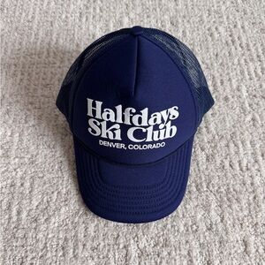 NWOT Halfdays Ski Club Blue Trucker Hat